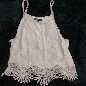 Baby pink halter tank top